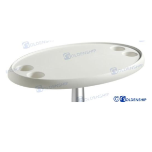 Mesa ovalada color blanco